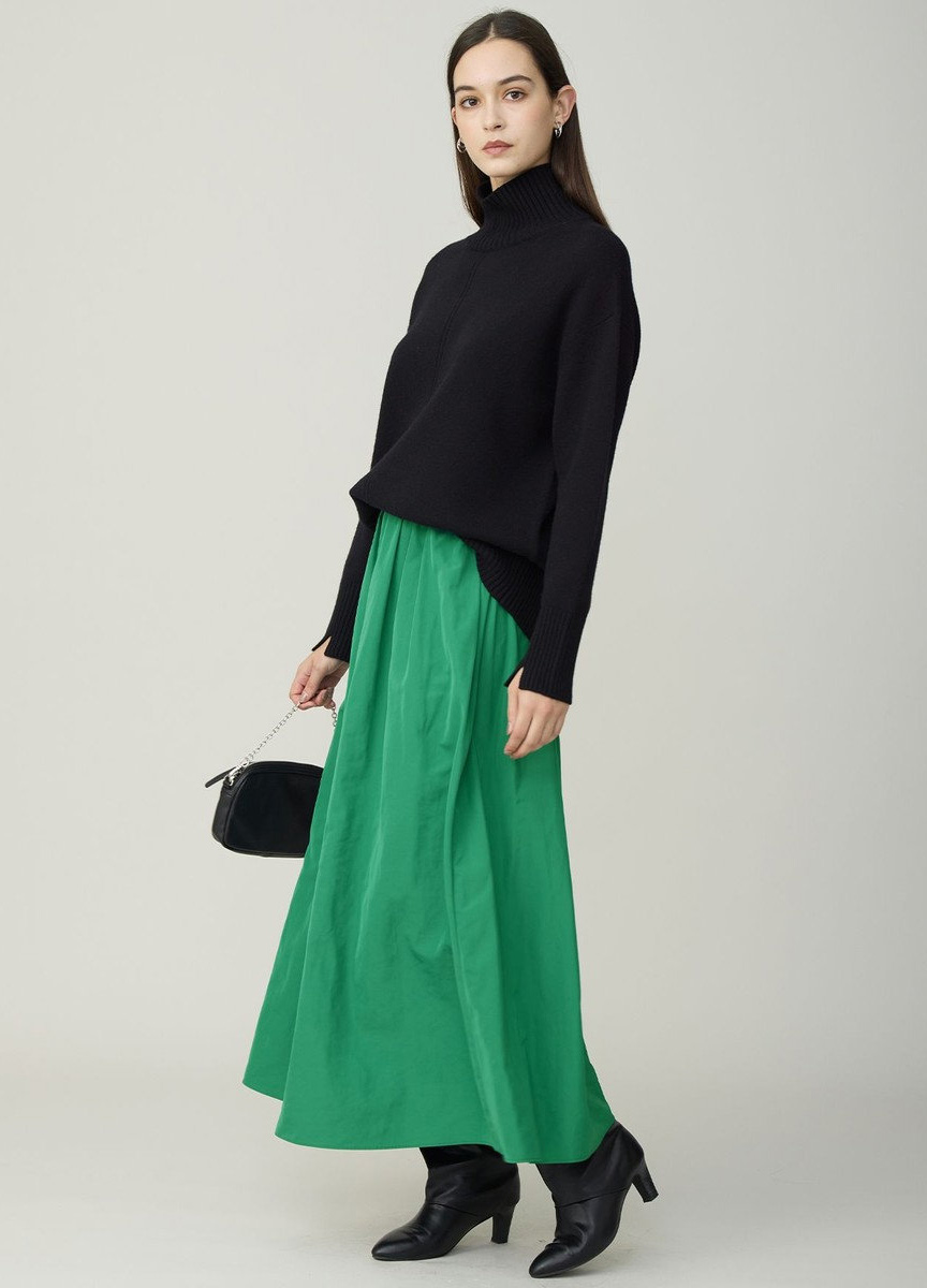 塔夫綢A字鬆緊傘裙